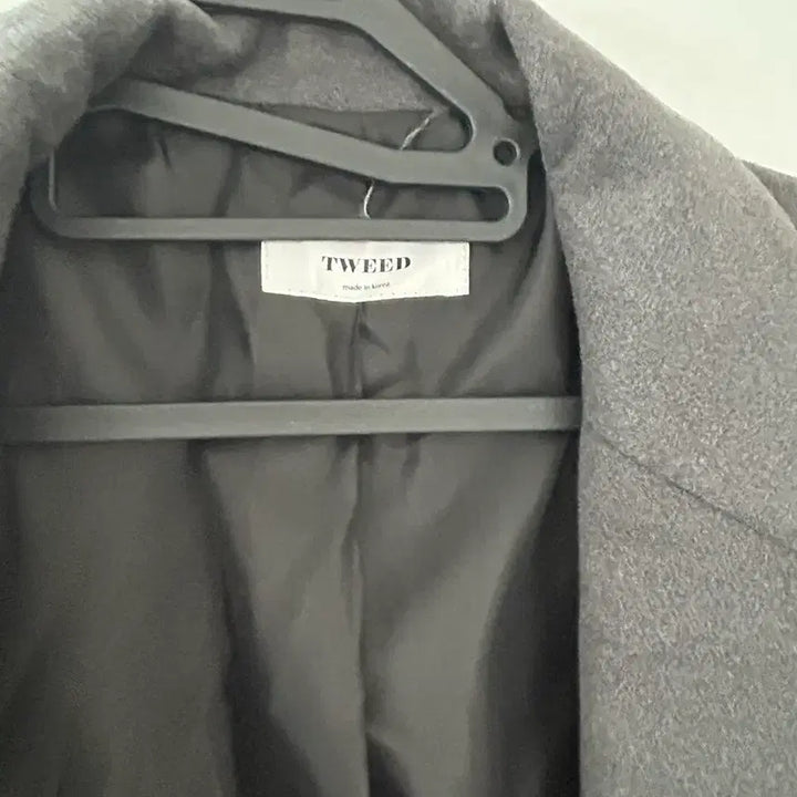 [BUNJANG] Tweed Long Coat - Grey / TWEED 롱코트 그레이