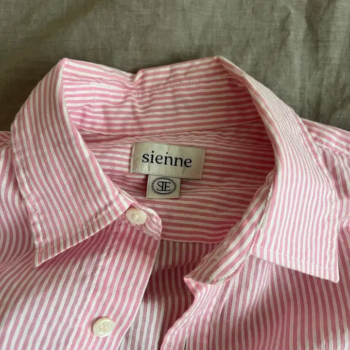 [BUNJANG] Sienne Classic Logo Shirt Pink M / 시엔느 클래식 로고 셔츠 핑크 M
