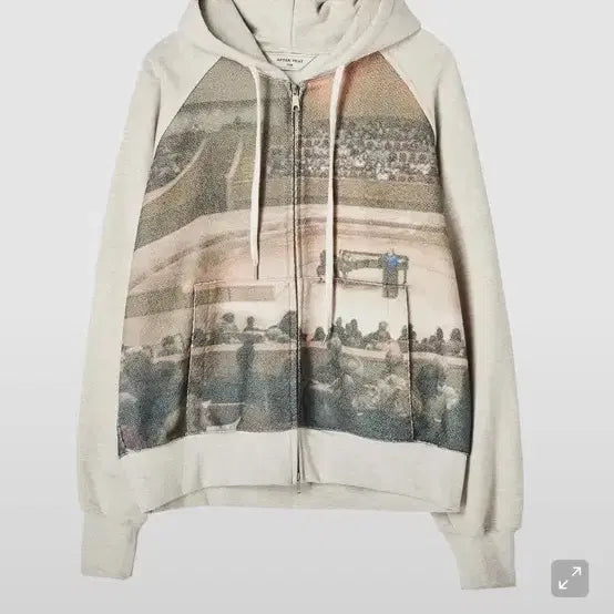 [BUNJANG] Afterpray Printing Hooded Zip-up M / 애프터프레이 프린팅 후드 집업 M