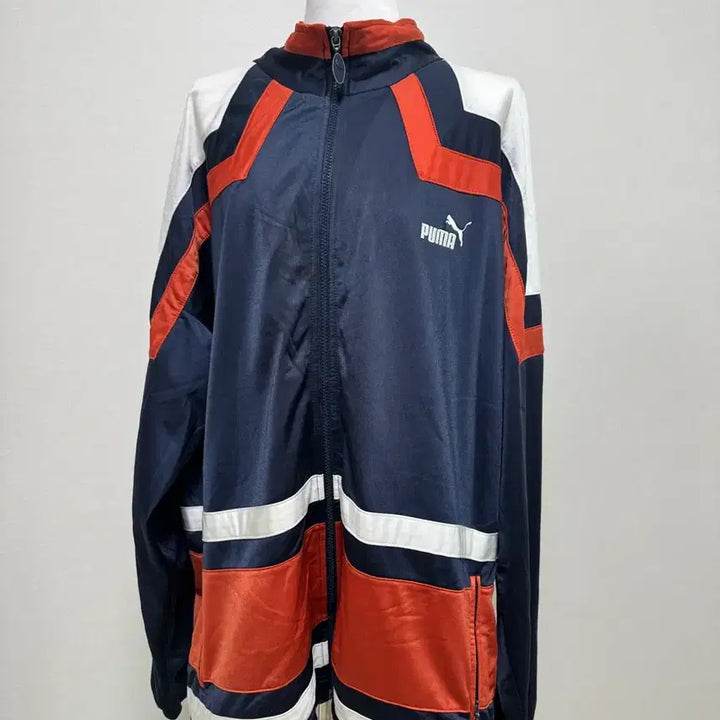 [BUNJANG] Puma Navy/Orange/White Track Jacket / 퓨마 네이비/오렌지/화이트 트랙 져지