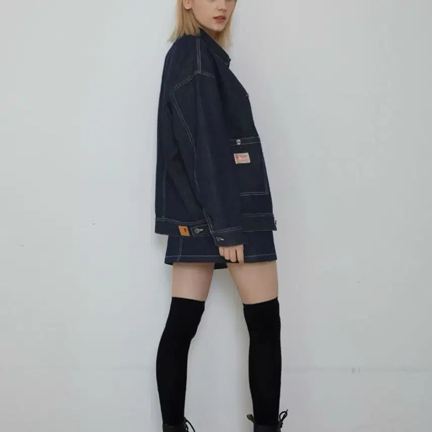 [SOLD OUT] 맥우드건 오버핏 다크인디고 트러커 데님재킷 S사이즈