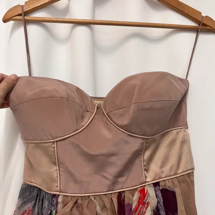 [SOLD OUT] Tibi 플라워 패턴 뷔스티에 원피스 실크100