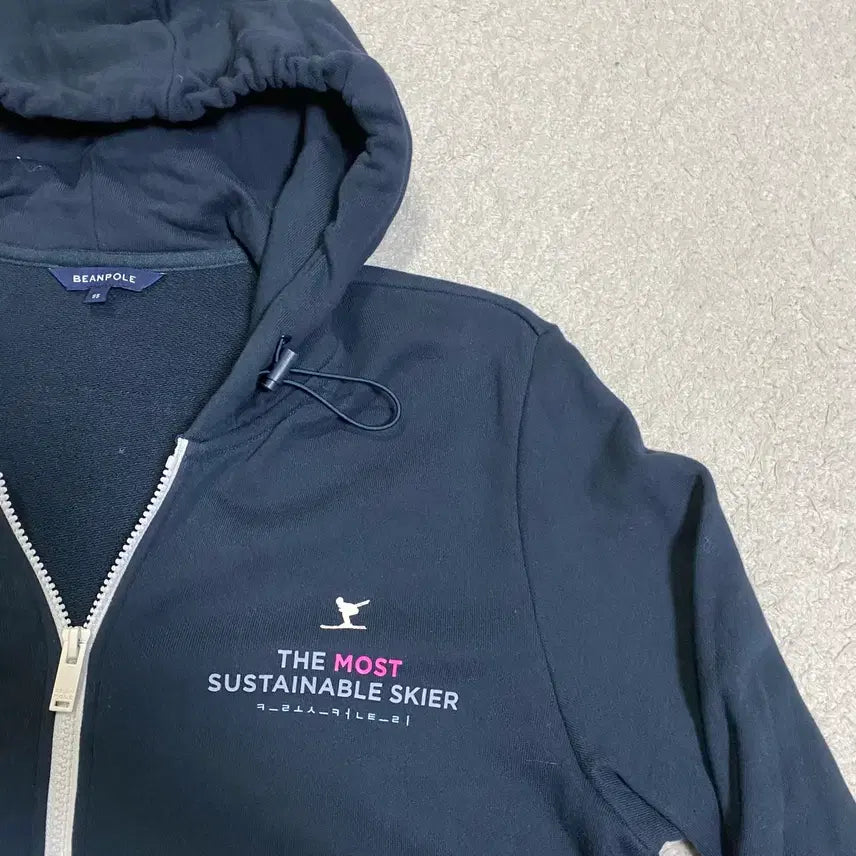 [BUNJANG] Beanpole Navy Hoodie Zip-up (Size 95) / 빈폴 네이비 후드집업 95