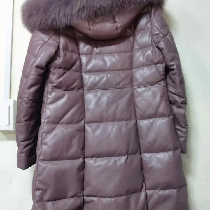 [BUNJANG] Kasibody Leather Goose Down Long Coat with Fox Fur / 카시바디 가죽 구스패딩 롱 코트 폭스 fur