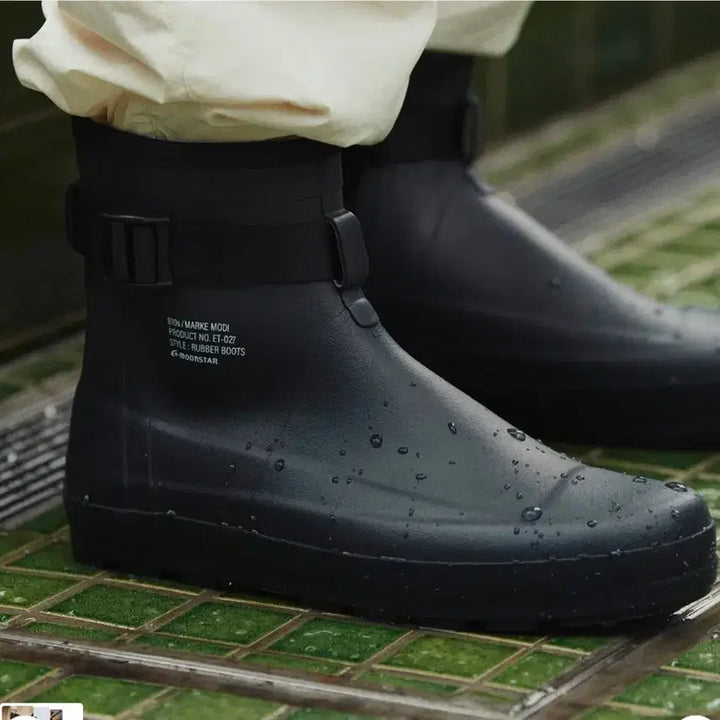 [BUNJANG] Moonstar 810s Marke Moddi Black Rain Boots (290) / 문스타 810s 마르케 모디 블랙 레인부츠 장화 290