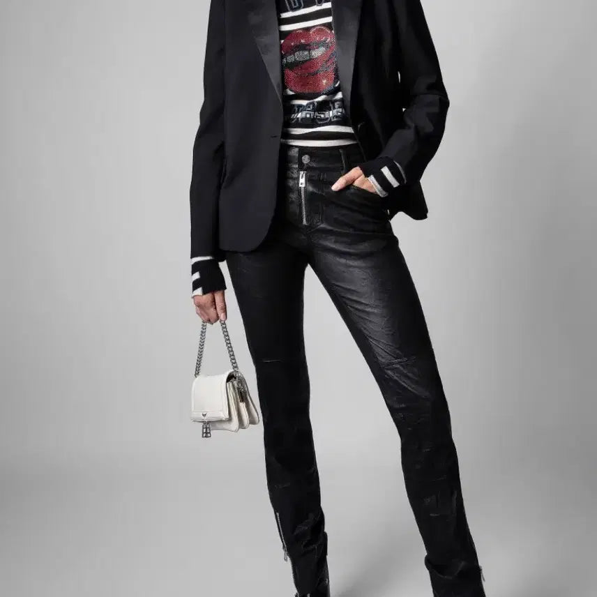 [BUNJANG] Zadig &amp; Voltaire Cashmere Striped Sweater / 쟈딕앤볼테르 소스 캐시미어 스트라이프 스웨터