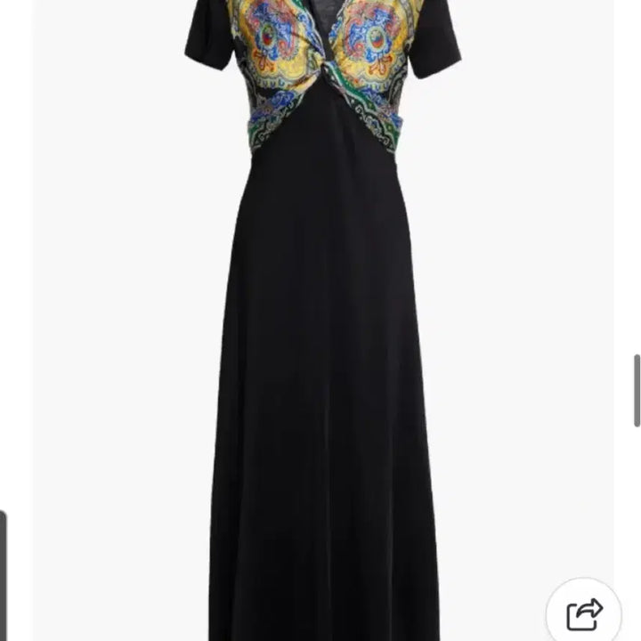 [SOLD OUT] 산드로 페이즐리 블랙 롱 원피스