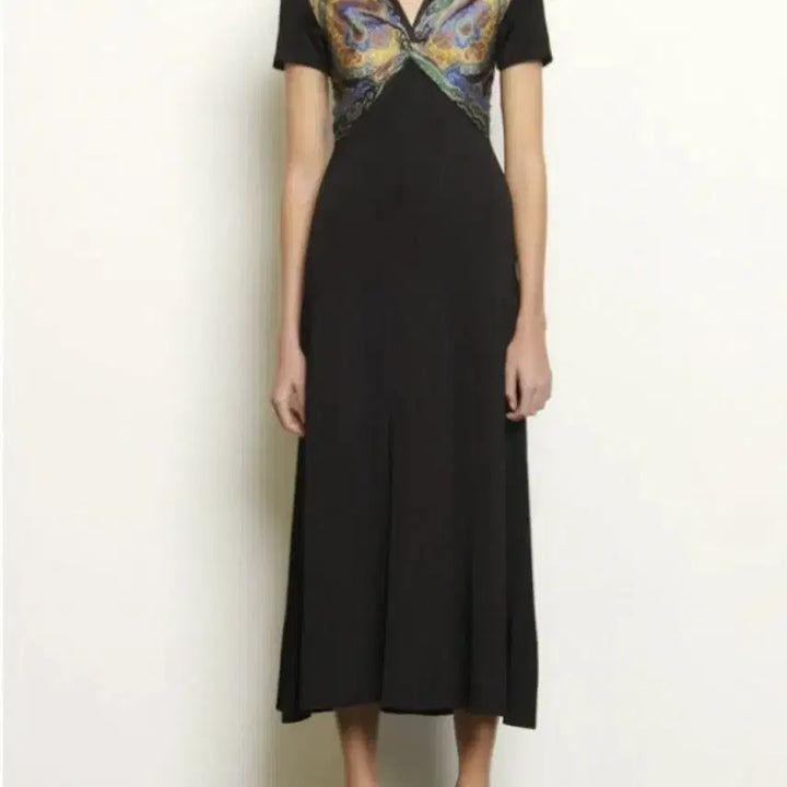 [SOLD OUT] 산드로 페이즐리 블랙 롱 원피스