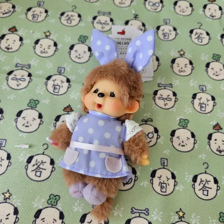 [BUNJANG] Monchhichi Dot One-Piece Dress / 홍콩 토끼 몬치치 도트 원피스