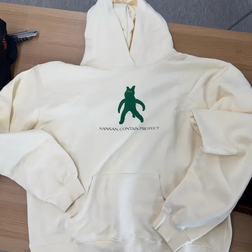 [BUNJANG] Sansan Ivory Hooded Sweatshirt / 산산 후드티 후디