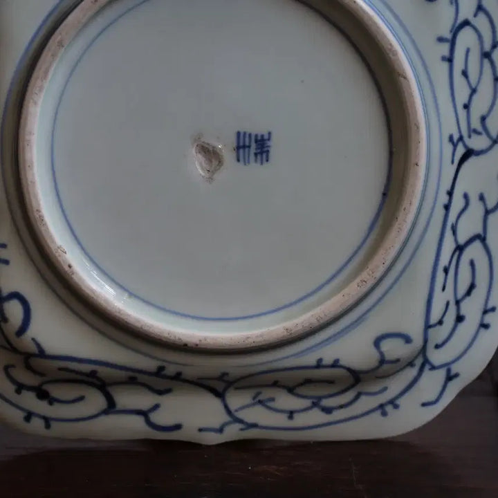[BUNJANG] Antique Blue and White Porcelain Landscape Plate / 골동품 청화백자 산수문 접시 호승