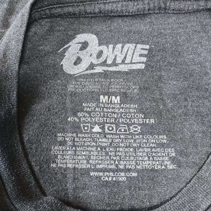 [BUNJANG] [M] Bowie 데이비드 보위 72 월드투어 밴드티 / [M] Bowie 데이비드 보위 72 월드투어 밴드티