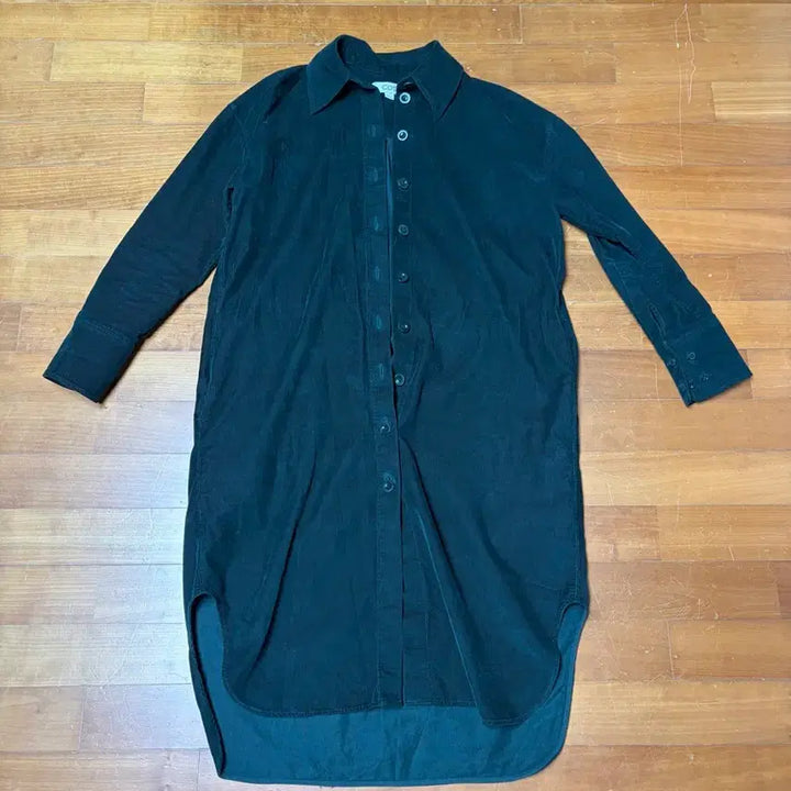 [BUNJANG] COS Corduroy Shirt Dress Jacket Dark Green / COS 코스 코듀로이 롱 셔츠 원피스 자켓 다크그린 32 xs