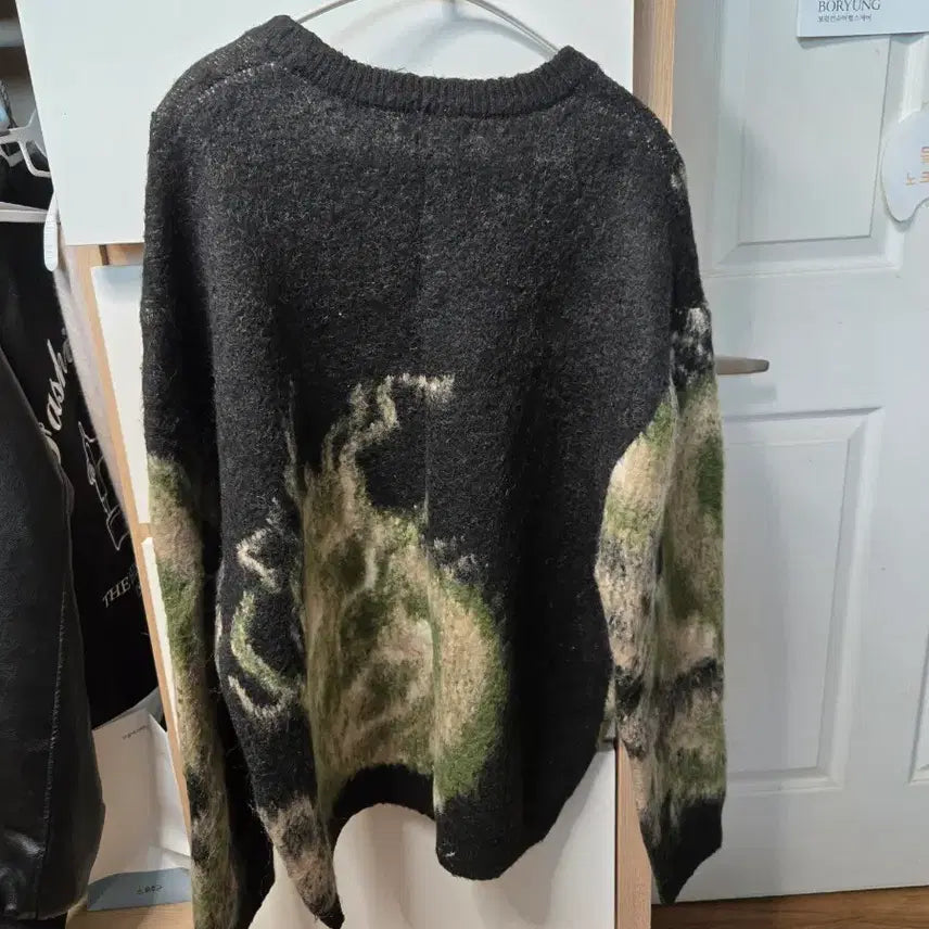 [BUNJANG] ZARA Camouflage Pattern Knit Sweater / 자라 카모플라쥬 패턴 니트 스웨터