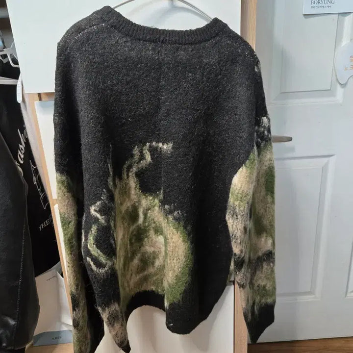 [BUNJANG] ZARA Camouflage Pattern Knit Sweater / 자라 카모플라쥬 패턴 니트 스웨터