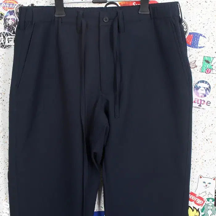 [BUNJANG] Muji Slim Fit Drawstring Pants Navy L / 남성L / 무인양품 슬림핏 끈밴딩 팬츠NV 12-93