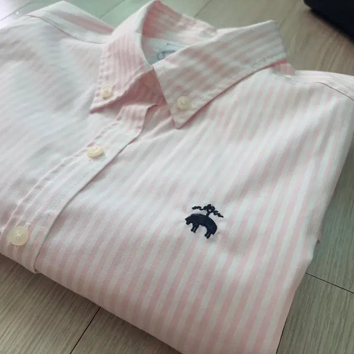 [BUNJANG] Brooks Brothers Pink Stripe Shirt - Women&