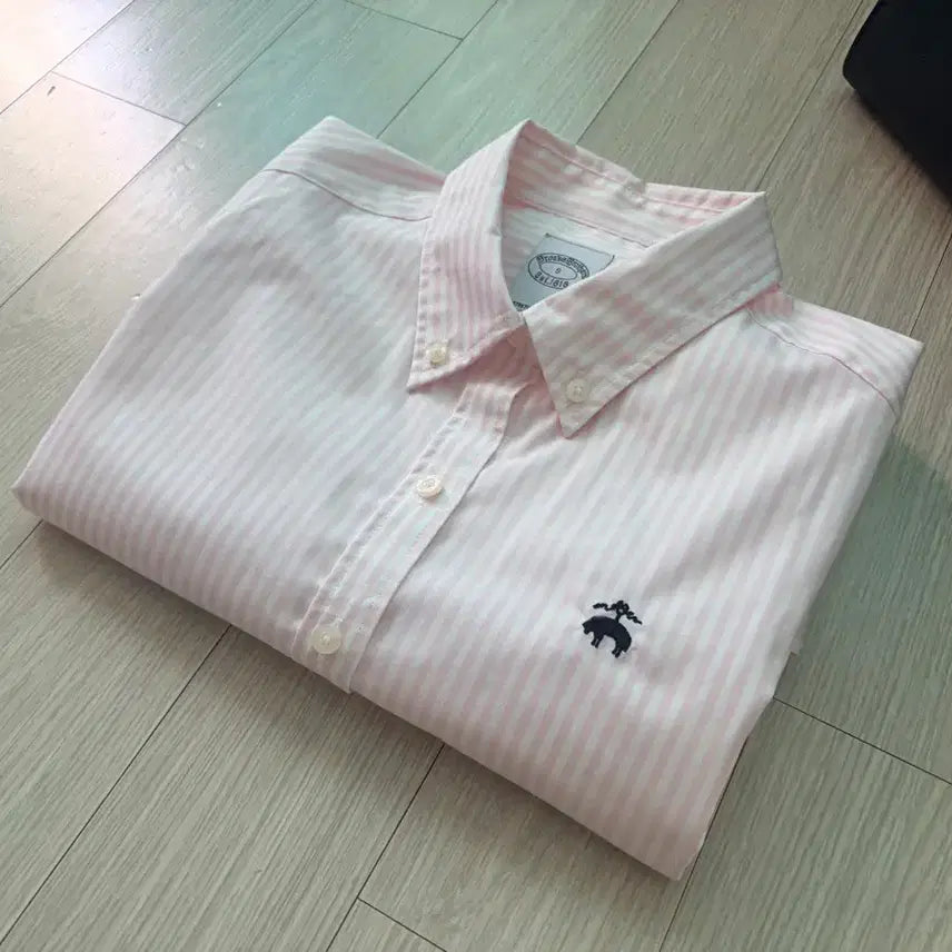 [BUNJANG] Brooks Brothers Pink Stripe Shirt - Women&