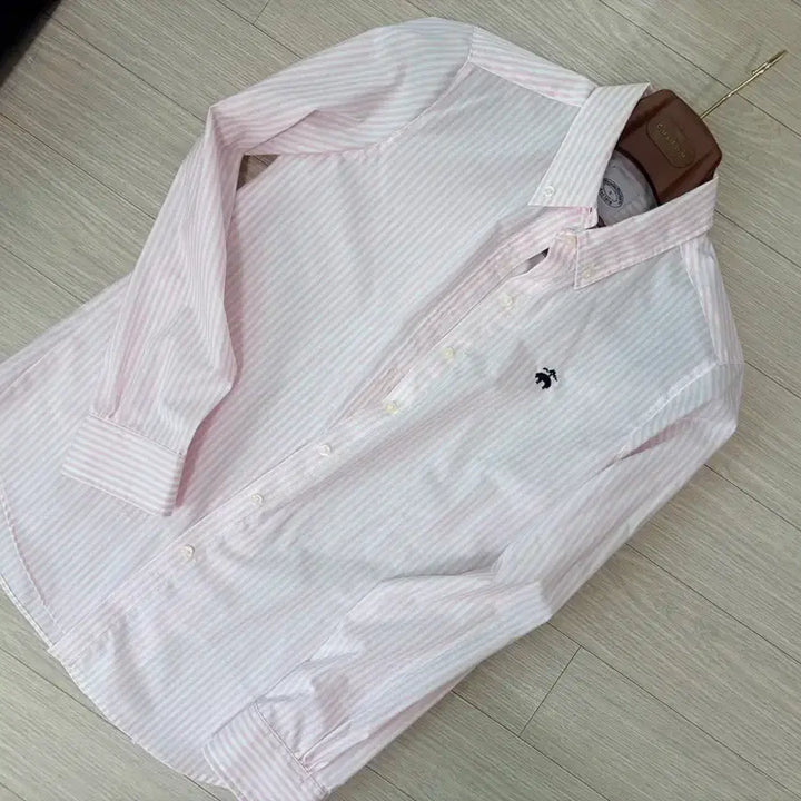 [BUNJANG] Brooks Brothers Pink Stripe Shirt - Women&