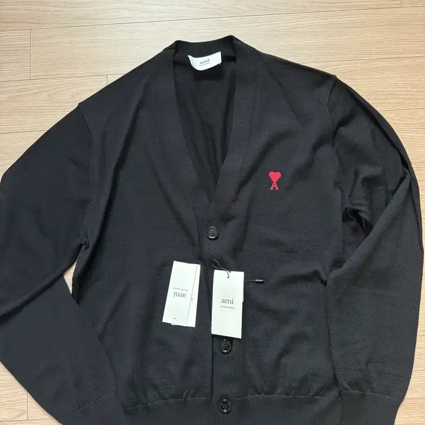 [BUNJANG] AMI Black Cardigan L / 아미 가디건 블랙 L(크림 구매 후 시착만 한 제품)