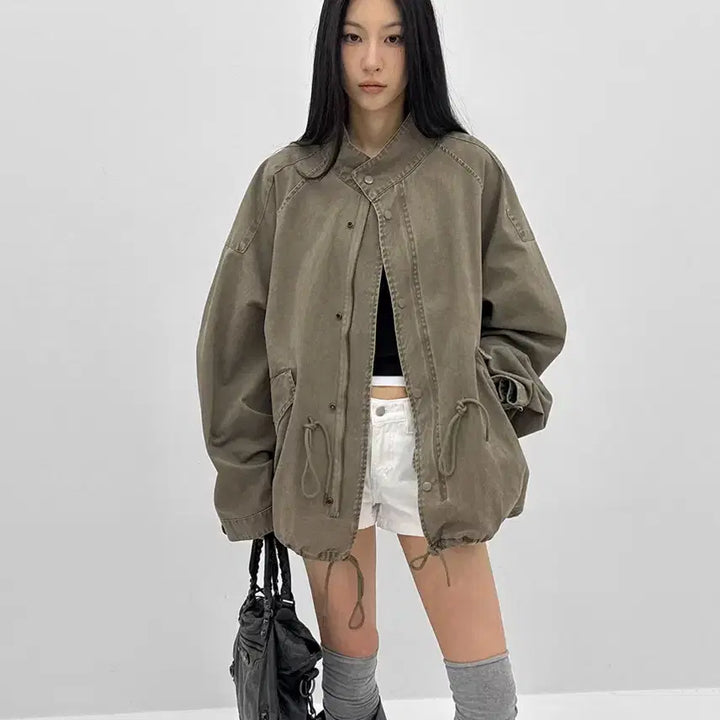 [BUNJANG] Blackup Murtley Pigment Field Jacket / 블랙업 머트레 피그먼트 야상자켓 카키