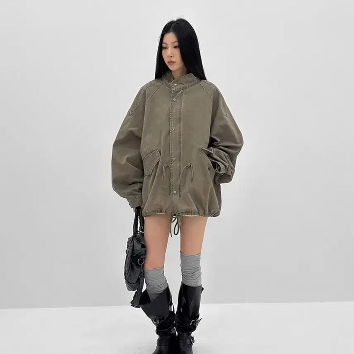 [BUNJANG] Blackup Murtley Pigment Field Jacket / 블랙업 머트레 피그먼트 야상자켓 카키