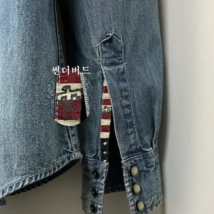 [BUNJANG] 폴로 랄프로렌 콘초 썬더버드 워시드 사우스웨스턴 데님 셔츠 / 폴로 랄프로렌 콘초 썬더버드 워시드 사우스웨스턴 데님 셔츠