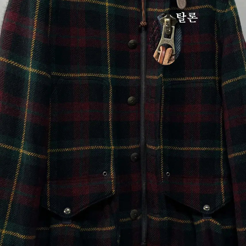 [BUNJANG] 폴로 랄프로렌 인디언헤드 알파카 울 매키노 타탄체크 헌팅 자켓 / 폴로 랄프로렌 인디언헤드 알파카 울 매키노 타탄체크 헌팅 자켓