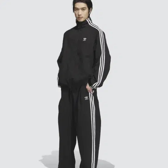 [BUNJANG] Adidas Wide Leg Pants - Black (Size M) / 아디다스 3선 와이드 팬츠 블랙 M사이즈 판매