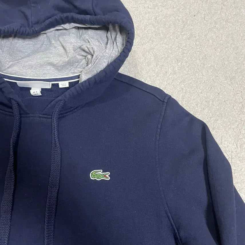 [BUNJANG] Lacoste Navy Hoodie Fleece M / 라코스테 네이비 후드티 기모 m