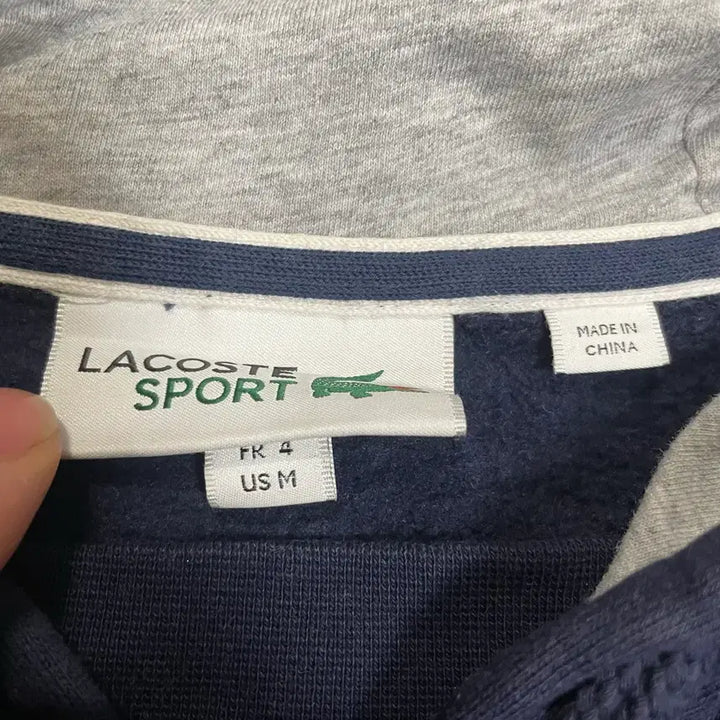[BUNJANG] Lacoste Navy Hoodie Fleece M / 라코스테 네이비 후드티 기모 m