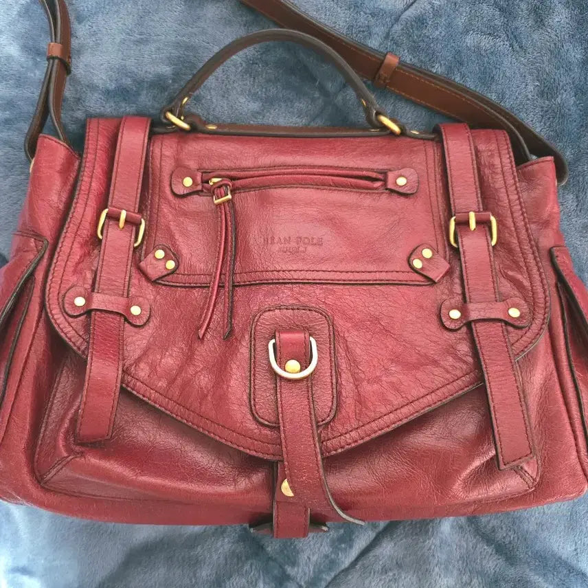 [BUNJANG] Beanpole x Juun.J Limited Edition Wine Leather Shoulder Bag / 빈폴 x 준지 숄더백 한정판 와인 가죽 가방 크로스백 핸드백 무신사