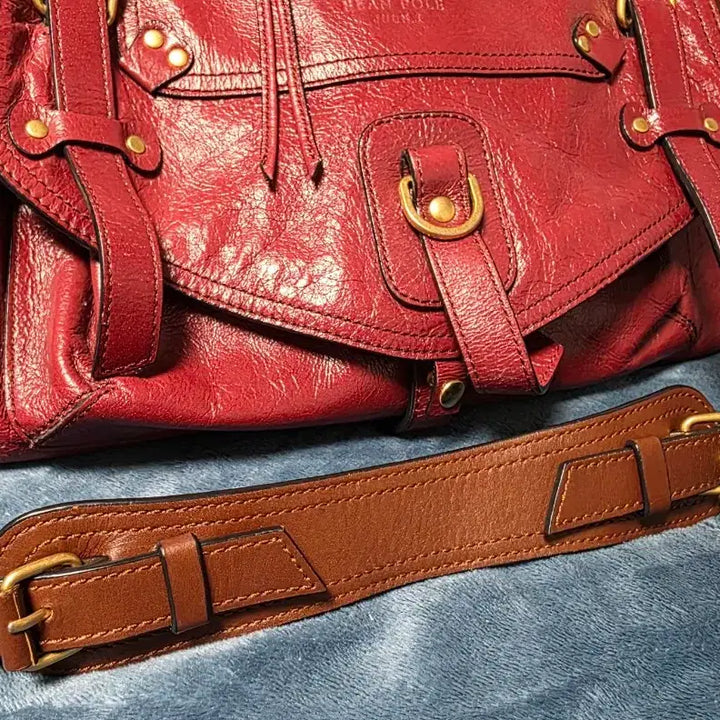[BUNJANG] Beanpole x Juun.J Limited Edition Wine Leather Shoulder Bag / 빈폴 x 준지 숄더백 한정판 와인 가죽 가방 크로스백 핸드백 무신사