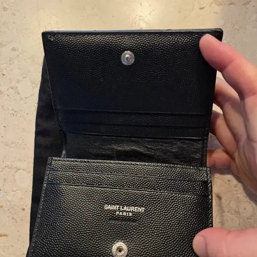 [BUNJANG] Yves Saint Laurent Black Leather Wallet / 정품 입생로랑 지갑