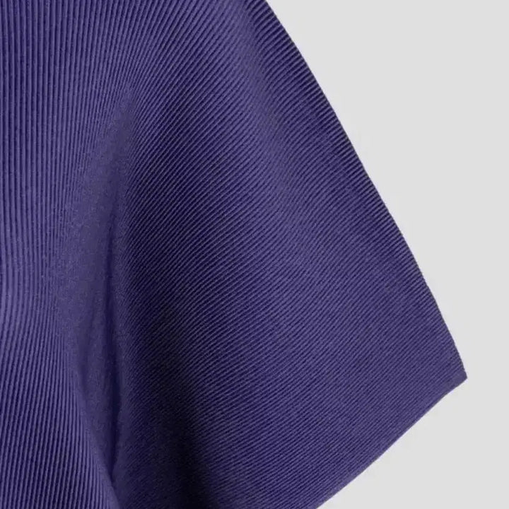 [BUNJANG] Issey Miyake Pleats Please High Neck Short Sleeve Mist Top Dark Blue Size 3 / 이세이미야케 플리츠플리즈 탑 하이넥 반소매 미스트 탑 다크블루 3사이즈