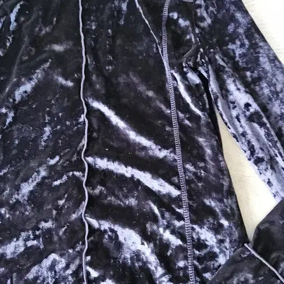 [BUNJANG] Burudamun Velvet Long-Sleeve Mock Neck T-Shirt / 부르다문 벨벳 긴팔 반목 티셔츠