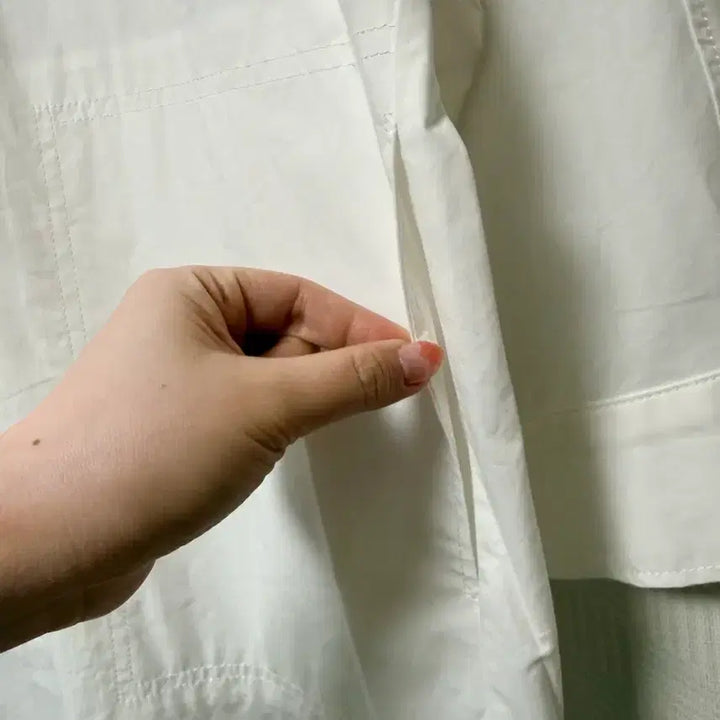 [BUNJANG] White Long Shirt Dress / 새상품:) 화이트 롱 셔츠 원피스