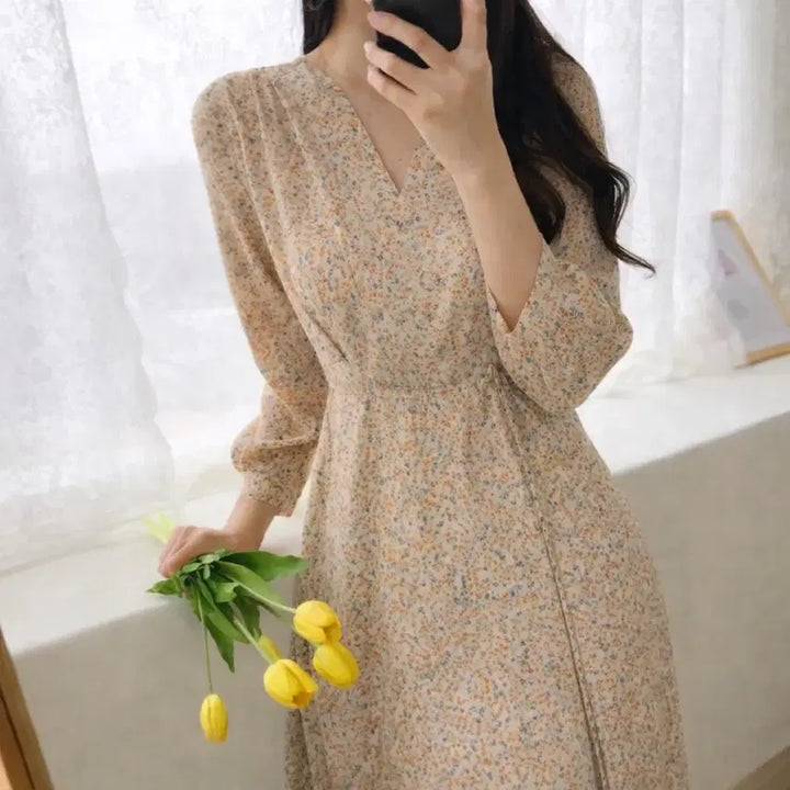 [BUNJANG] Bridge Day Chiffon Floral Long Dress / (새상품)브리지데이 쉬폰 플라워 롱 원피스