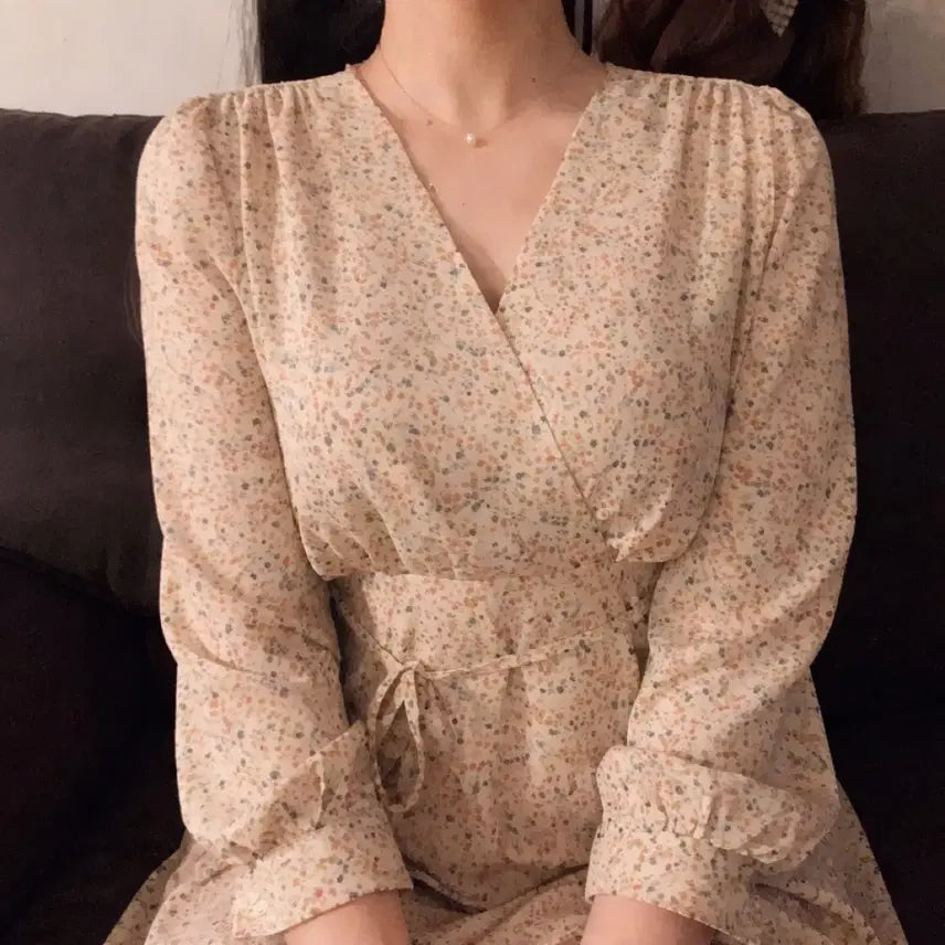 [BUNJANG] Bridge Day Chiffon Floral Long Dress / (새상품)브리지데이 쉬폰 플라워 롱 원피스