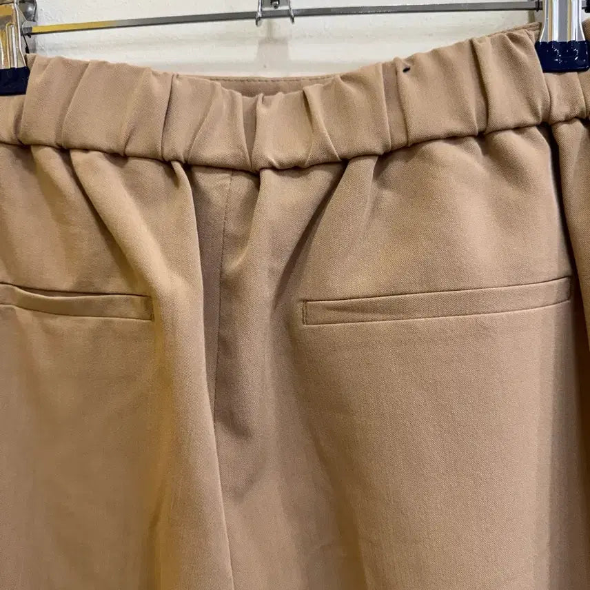 [BUNJANG] 8SECONDS Beige Elastic Waistband Slacks Pants / 8SECONDS 베이지 슬랙스 밴딩 팬츠/기본 슬랙스/새상품