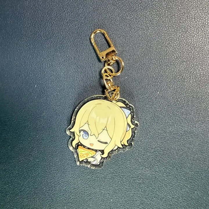 [BUNJANG] Pizza Alvolo Genshin Impact Acrylic Stand &amp; Keyring / 피자 알볼로 원신 콜라보 아크릴스탠드+키링