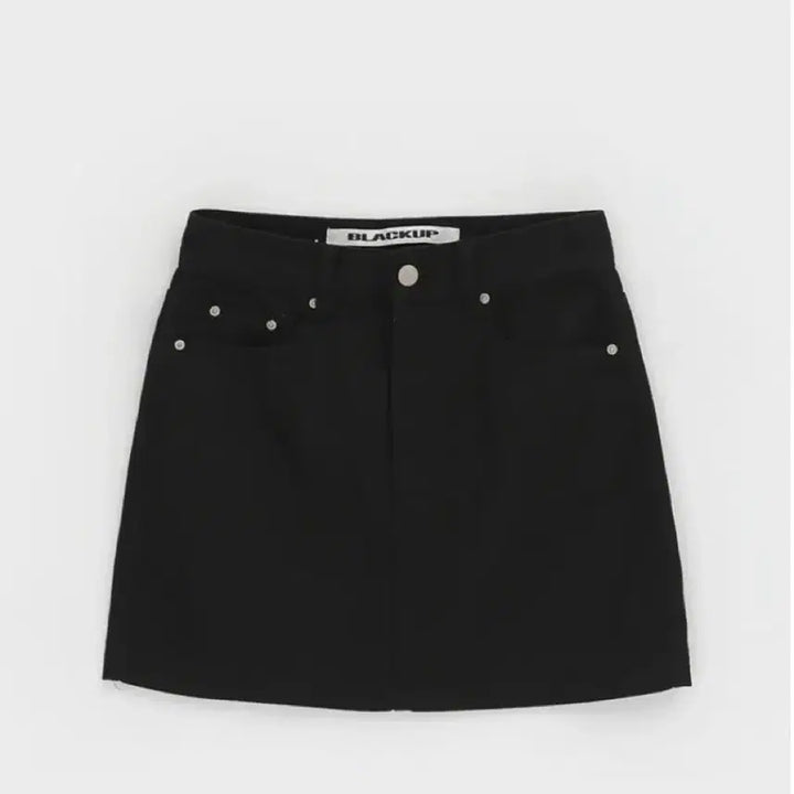 [BUNJANG] Black Up Torrance Cotton Mini Skirt Black S / 블랙업 토런스 코튼 미니스커트 블랙S
