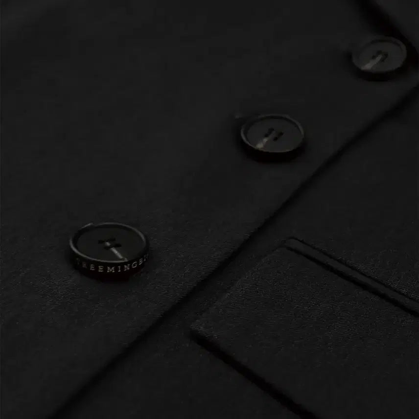 [BUNJANG] Trimming Bird Peaked Lapel Maxi Coat - Black / 트리밍버드 Peaked Lapel Maxi Coat [ Black ]