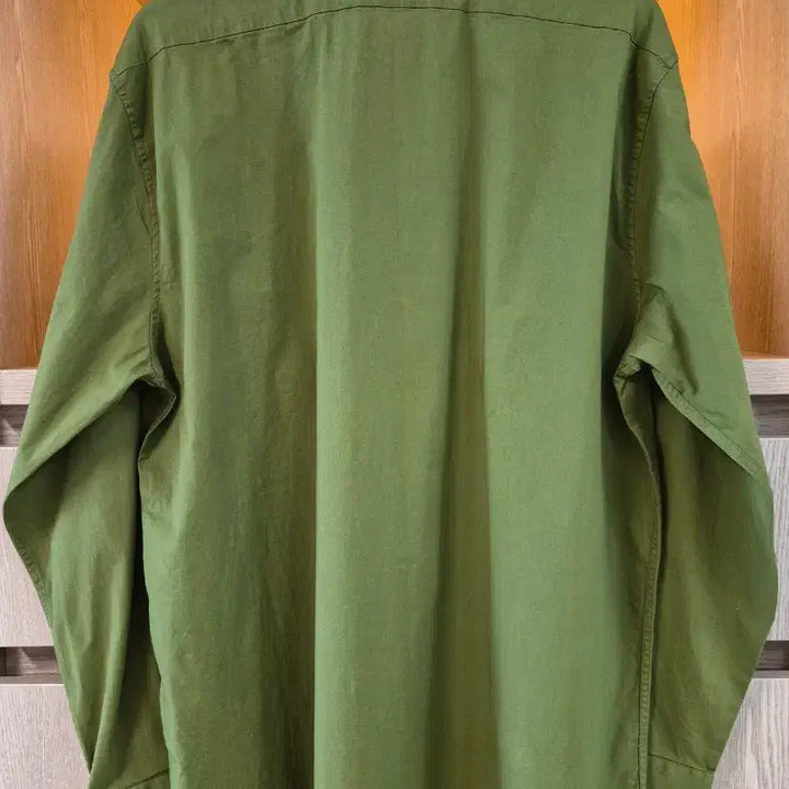 [BUNJANG] Express Oversized Stretch Cotton Shirt Olive Green XL / Express Oversized Cotton Shirt (XL)