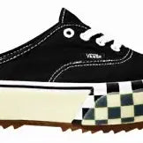 [BUNJANG] Vans Authentic Mule Canvas Check Sneakers / 반스 어센틱 뮬 캔버스체크 블랙 255  s43