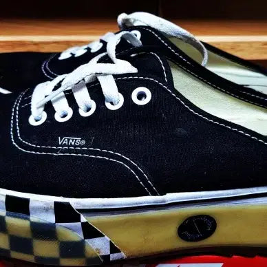 [BUNJANG] Vans Authentic Mule Canvas Check Sneakers / 반스 어센틱 뮬 캔버스체크 블랙 255  s43