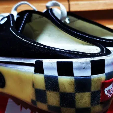 [BUNJANG] Vans Authentic Mule Canvas Check Sneakers / 반스 어센틱 뮬 캔버스체크 블랙 255  s43