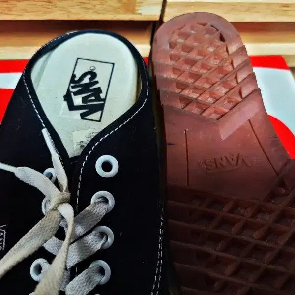 [BUNJANG] Vans Authentic Mule Canvas Check Sneakers / 반스 어센틱 뮬 캔버스체크 블랙 255  s43