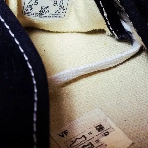 [BUNJANG] Vans Authentic Mule Canvas Check Sneakers / 반스 어센틱 뮬 캔버스체크 블랙 255  s43