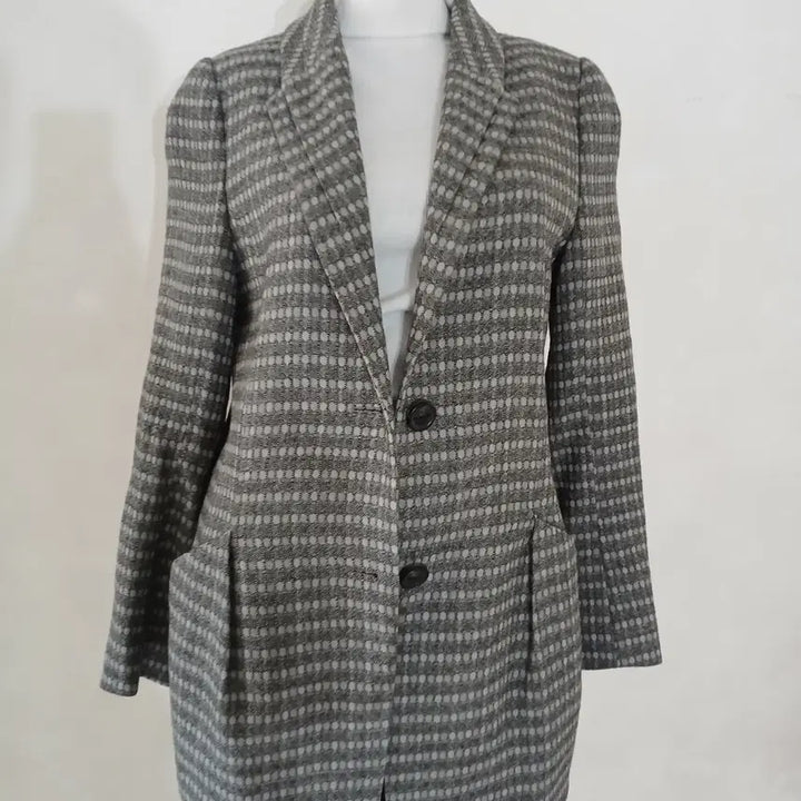 [BUNJANG] Prada Pattern Long Jacket / 쁘렝땅 패턴 롱자켓